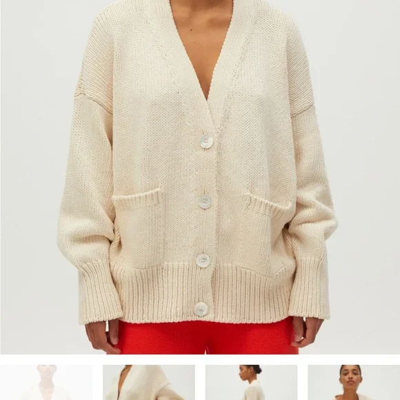 Babaa No 16 Cardigan in Natural - Picture 3 of 3